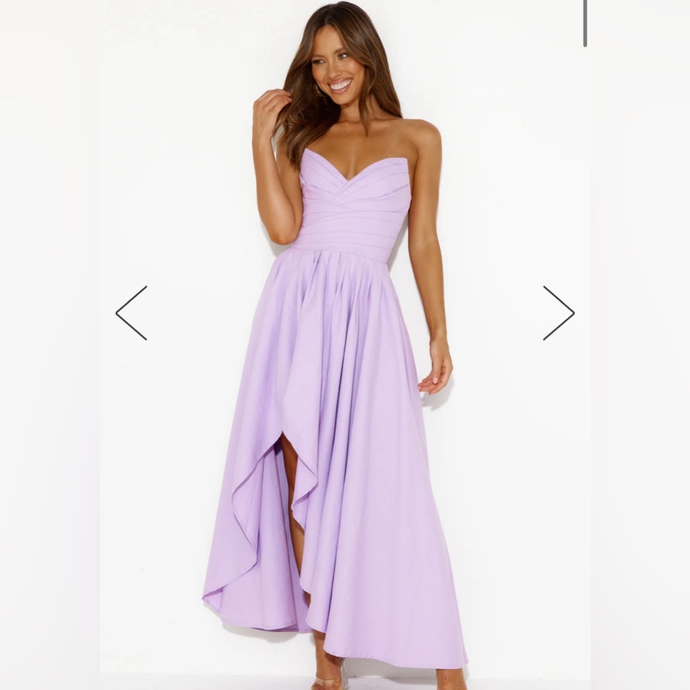WISE TALES STRAPLESS MAXI DRESS LILAC